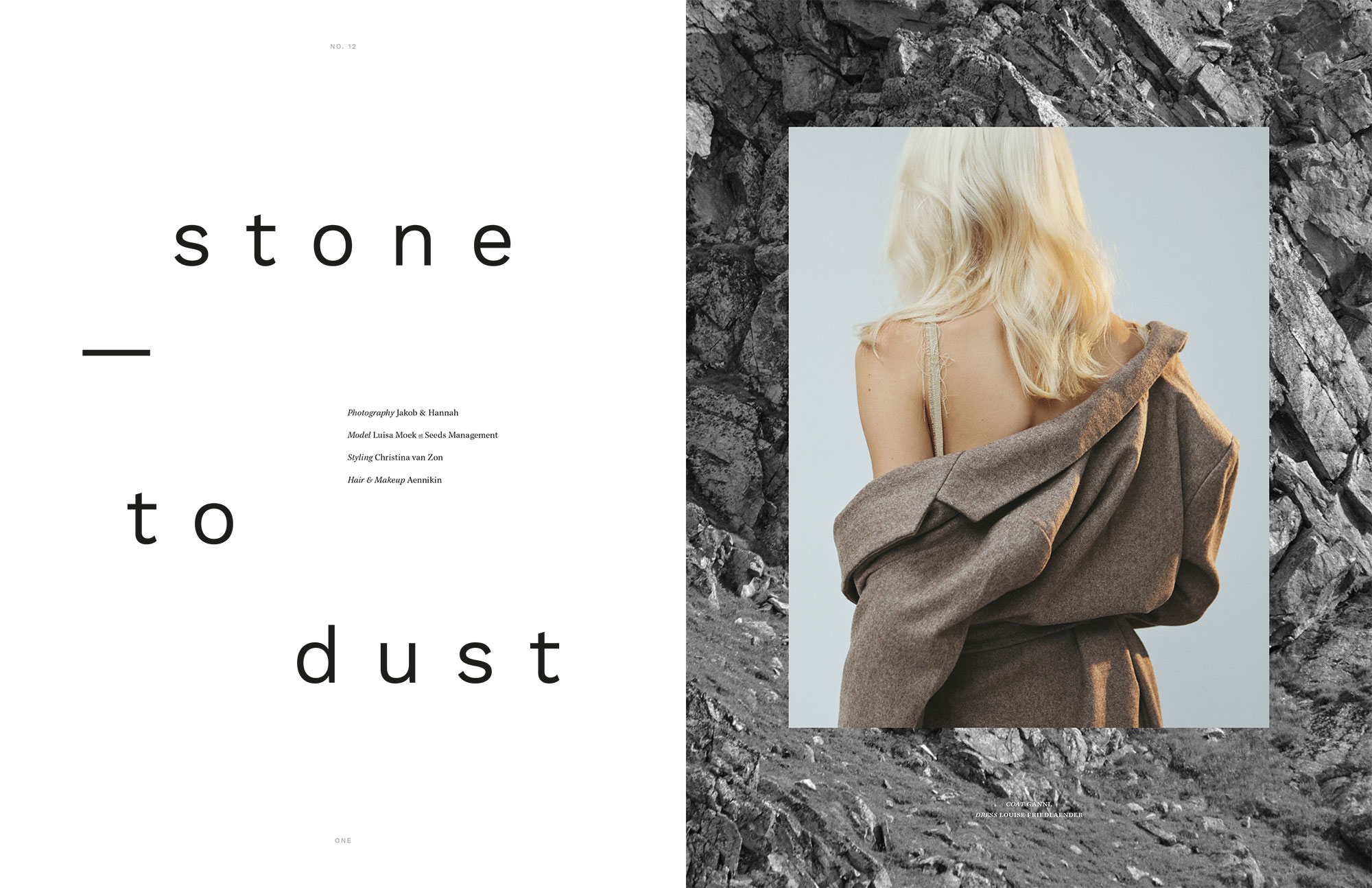 Stone To Dust, Editorial for ONE Magazine by Jakob & Hannah